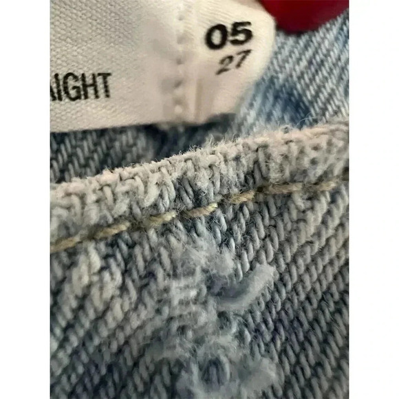 Garage Women's Vintage Straight Jeans Size‎ 5 Light Blue Distressed - Picture 9 of 12